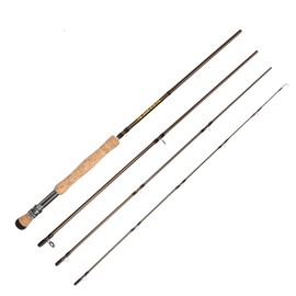 Fly Fishing Rod, Carbon Fiber, 9ft to 10ft, 5/6wt to 7/8wt, 4 Piece Sections, Lightweight, Medium-Fast Action, Cork Grip, Hard Chromed Guides, Freshwater Bass Trout Fishing (10ft 5-6wt)