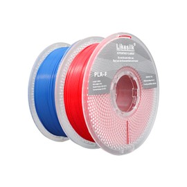 Likesilk 3D Printer Filament PLA F 3D Printing Filament 1.75mm Dimensional Accuracy +/- 0.02 mm, 0.25KG & 1KG & 10KG (Red+Blue 2KG)