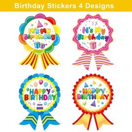 Happy Birthday Badge Stickers for Kids It's My Birthday Stickers Home Classroom Birthday Party Supplies 200PCS
