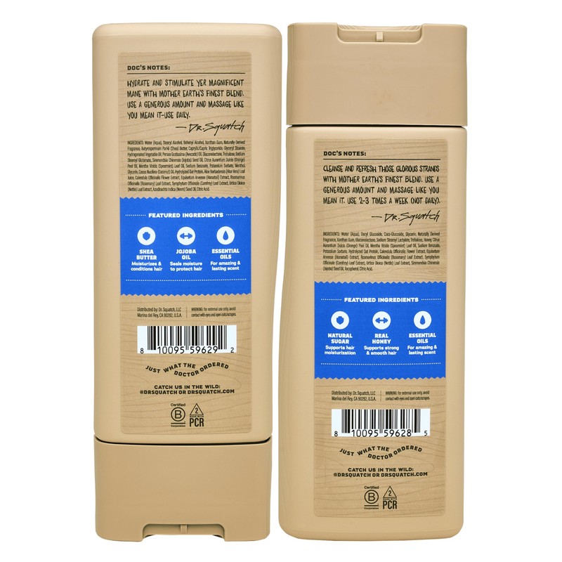 Dr. Squatch Natural Hair Bundle for Men - Healthy, Full