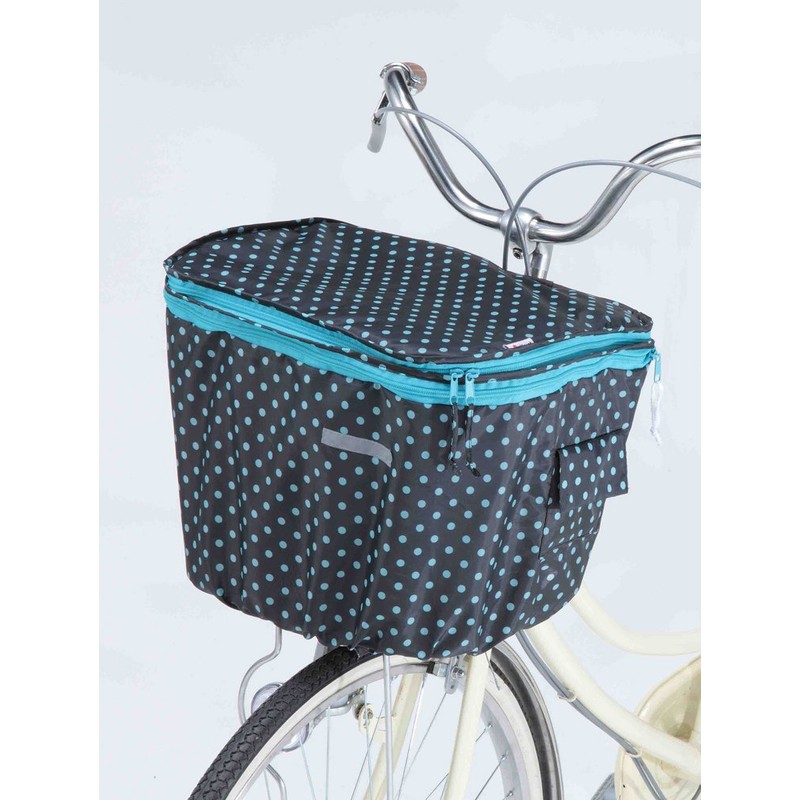 Kawadomi Seisakusho KW-540BD 2-Tier Front Basket Cover, Black Dots