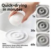 Diatomite Soap Dish, Quick Dry Absorbent Soap Holder, Round, White