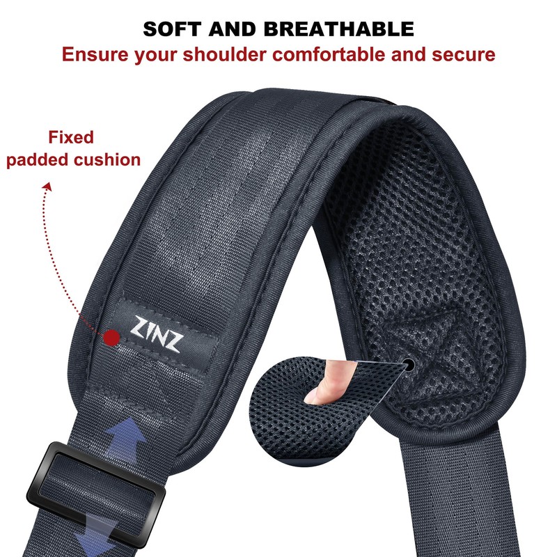 ZINZ 74" Shoulder Strap with Fixed Pad and Dual Balanced