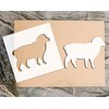 Sheep Reusable Mylar Stencil (4 inches) – Perfect for Painting,