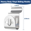 ANDGOO Vinyl Siding Hooks Heavy Duty, 8 Pack Stainless Siding
