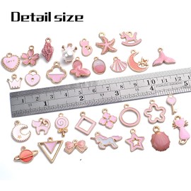 200PCS Charms for Jewelry Making, Small Accessories Ornaments Oil-drop Alloy Bracelets Necklaces Pendants Key RingS Pendants, Assorted Pendants Earring for Bracelet Necklace DIY Jewelry Making Craft