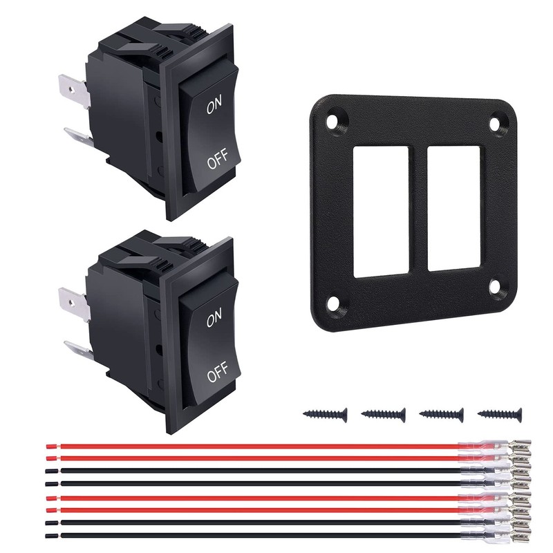 Weideer KCD2-7-201-2-XB - Interruptor de palanca basculante DPST de 2