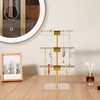 Jolboldy 3-Tier Necklace Holder Bracelet Holder, Gold Acrylic Jewelry Display