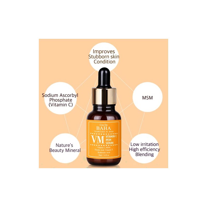 Cos De BAHA Vitamin C Facial Serum with MSM 30
