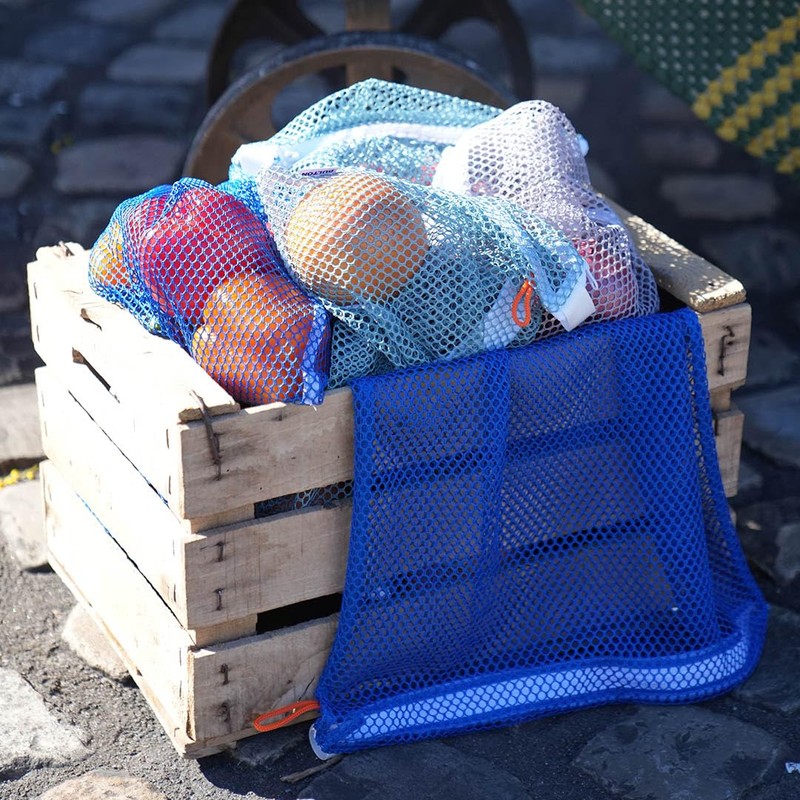 Dulton Laundry Mesh Bag L Gray Green Fresh Packing and