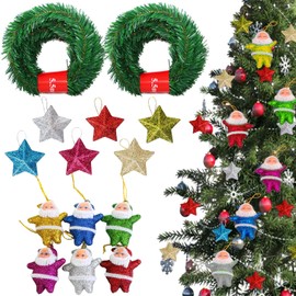 TYXHXTF 2 x 5.5 m Christmas garland, artificial Christmas garland for indoor and outdoor use, Christmas decoration