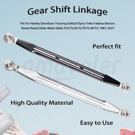 amavoler Gear Shift Linkage Compatible for Harley Davidson Touring Softail Dyna Trike Fatboy Electra Street Road Glide Wide Glide FLH FLHX FLTR FLHR FX 1987-2021. (Chrome)