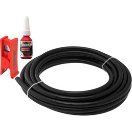 Vixen Air 1/2" OD Heavy Duty Nylon Hose 25FT with Thread Sealant and Hose Cutter for Suspension/Air Ride/Train Air Horn VXA12025K