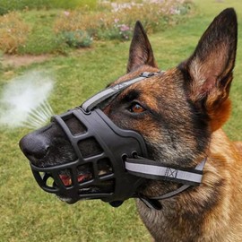 Dog Muzzle, Soft Basket Muzzle for Dogs, Dog Mouth Guard for Small Medium Large Dogs, Stop Biting, Chewing and Barking, Breathable & Comfortable to Drink,4#