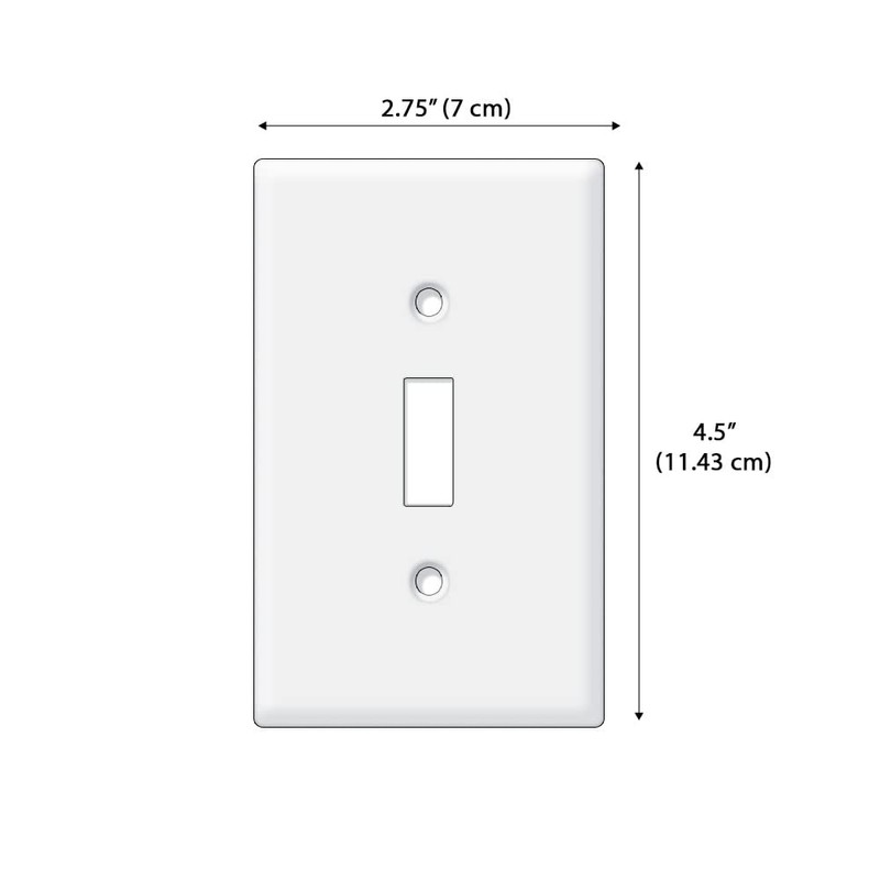 WIRESTER Single Gang Toggle Light Switch Wall Plate Cover, Solid