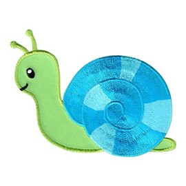 PatchMommy Snail Iron-On Patch for Clothing, Jeans, Jackets, Children, Baby