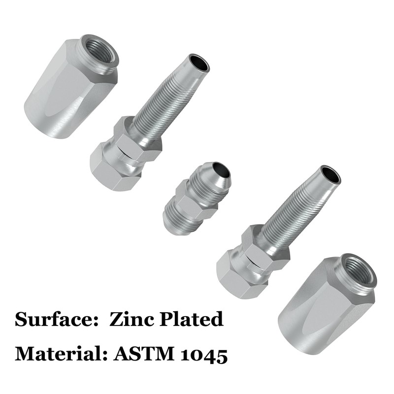 3PCS Reusable Hydraulic Hose Field Repair Kit, 1/2'' 3/8'' 1/4''
