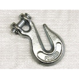 Clevis Grab Hook 10MM (Alloy Steel Zinc Plated 3/8" Shortener Chain Pull Pin Recovery Towing Trailer)