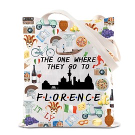 FOTAP Florence Trip Gift Florence Italy Tote Bag Florence Travel Shoulder Bag Souvenir Gift Europe Trip Shoulder Bag (FLORENCE UK)