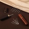 12pcs Self Threading Needles with 12pcs Large Eye Sewing Needle,