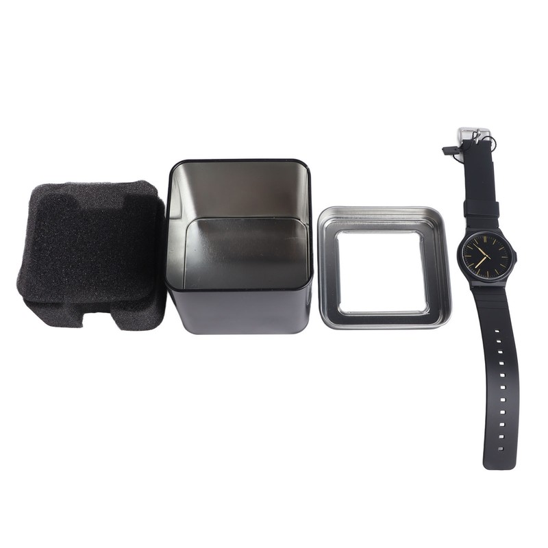 Waterproof Quartz Watch with Rubber Strap Adjustable 3 Hands Easy