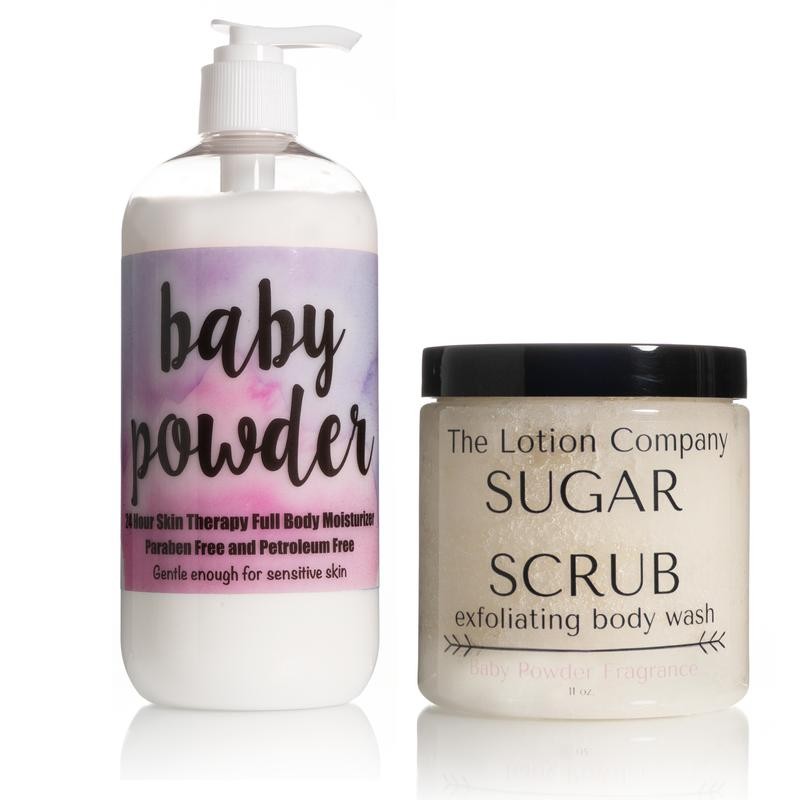 COMBO PACK: BODY LOTION + SUGAR SCRUB EXFOLIATING BODY WASH