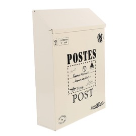 Levemolo Vintage Mailbox Wall Mount Retro Letter Box Lock Suggestion Box for Wall Lockable Post Box Complaint Box in Metal