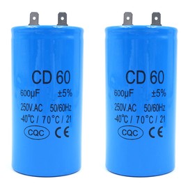 CENPEK CD60 Motor Starting Capacitor 50x100mm Round Running Capacitor for Electric Motor and Washing Machine-600UF