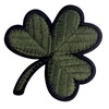 Irish Clover Dark Green Lucky Shamrock Irish Applique Embroidered Velcro