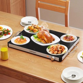 Electric Food Warmer with Adjustable Temperature Control and Overheat Protection for Warming & Holding Food EquipmentColor: Black Color