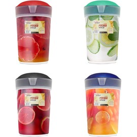 Smarthome Water Pitcher, 5 Liters, Tea Pitcher with Lid and Spout, BPA-FREE, Iced Tea Pitcher, 1.3 Gallon, 4 Plastic Pitcher (Black, Red, Green, Blue)