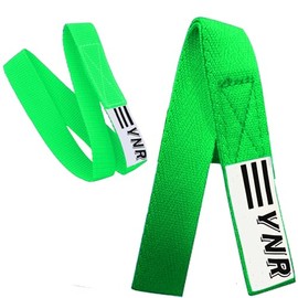 YNR Premium Gymnastic Bar Loops Straps, hand grip, palm protection, guards (30CM, Green)