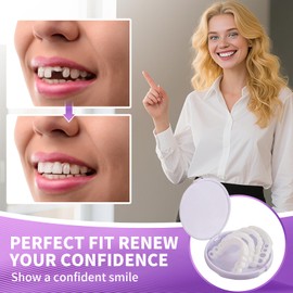 Veneers Teeth for Women and Men, Tooth Replacement Kit, Nature and Comfortable (1 Count (Pack of 1))-AA13