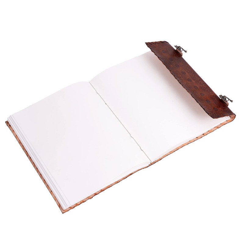 Hell Blues Leather Unlined Bound Journal 13 x 10 inches