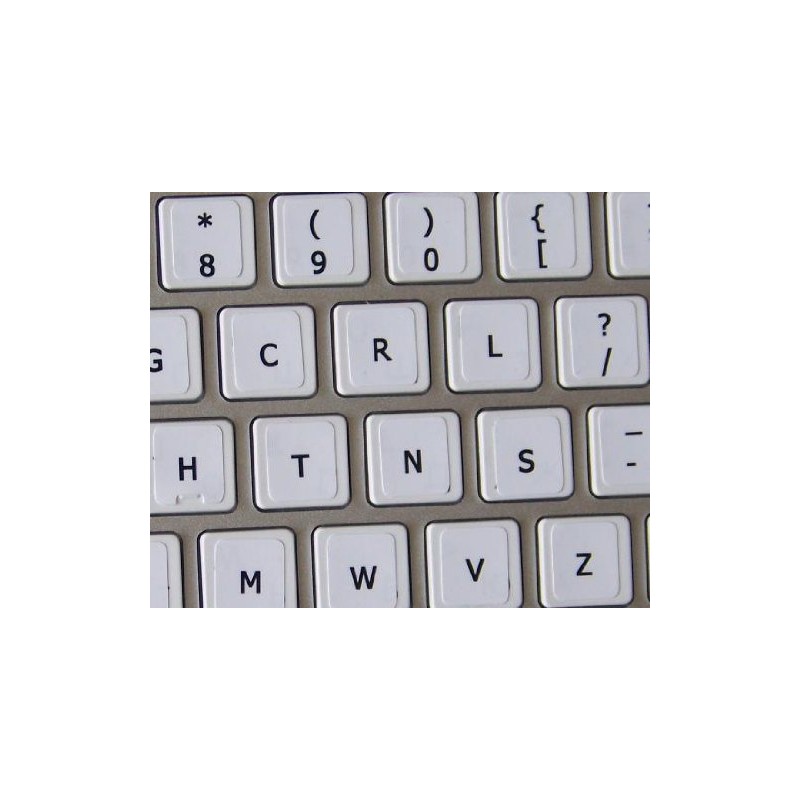 MAC DVORAK KEYBOARD STICKERS ON WHITE BACKGROUND
