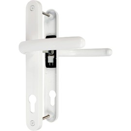uPVC Door Handles Set Lever/Lever White 92pz - 210mm Screw to Screw - Back Plate 240mm