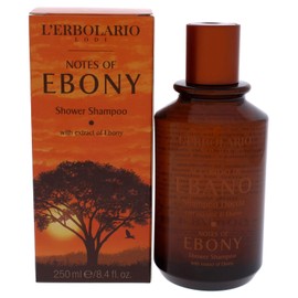 LErbolario L'erbolario shower shampoo - notes of ebony - 2-in-1 body and hair cleanser - citrus, woody scent with extracts of ebony - cruelty free, dermatologically tested - 8.4 oz