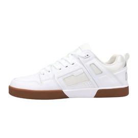 DVS Men's Comanche Lt Skate Shoe, White/White/Gum, 11.5