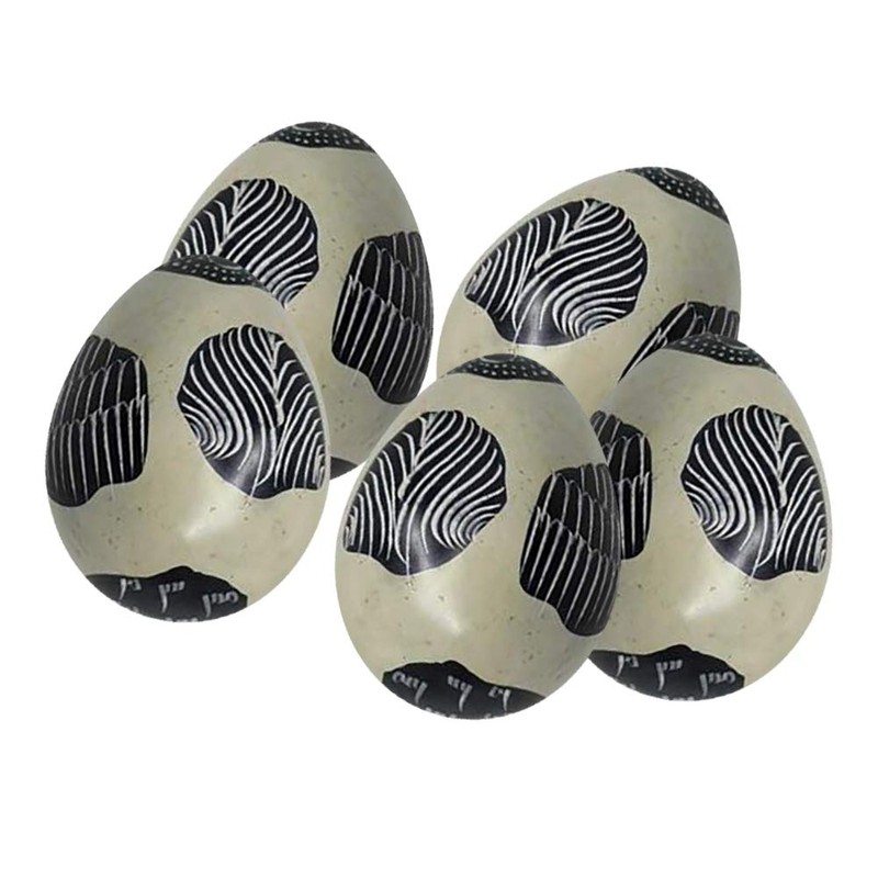 VIE Soapstone Egg, 5 Pcs, 6cm, Jungle Natural, Multicolor, One