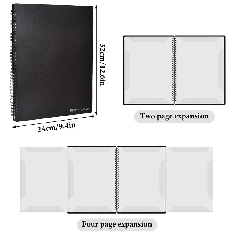 A4 Sheet Music Folder, 4 Page Expand, Writable Choir Folder,
