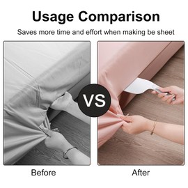 KASESSS 3 Pcs Bed Sheet Tucking Tool, Plastic Bed Sheet Tucker Tool, Labour-Saving Mattress Tucker Tool Paddle Long Bed Sheet Tuck in Tool for Making Bed Mattress Wedge Bedsheet Change Helper