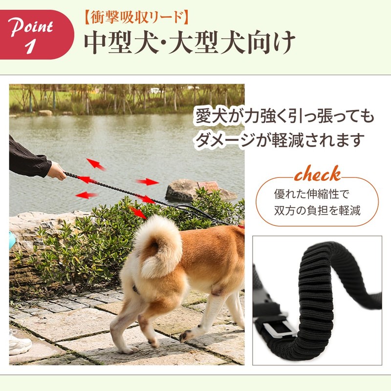 PetPilala Dog Multi-functional Leash for Medium Dogs, Large Dogs, Walking,