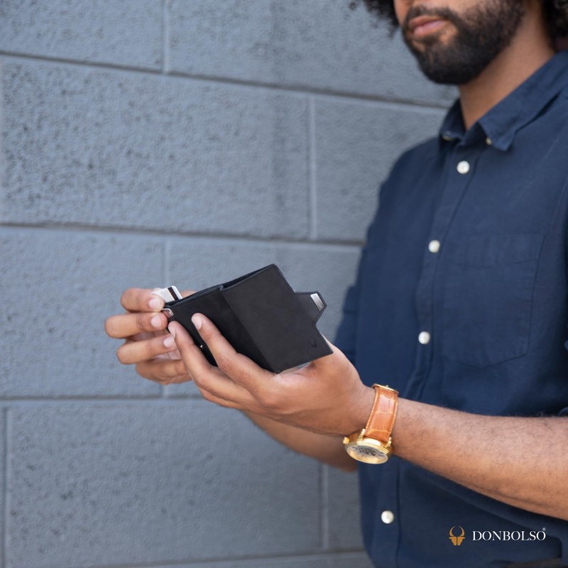 DONBOLSO NextGen Slim Leather Wallet without Coin Compartment, with RFID