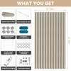 Jilron Accordian Door Curtain, 100% Blackout Folding Magnetic Doorway Curtains,Linen