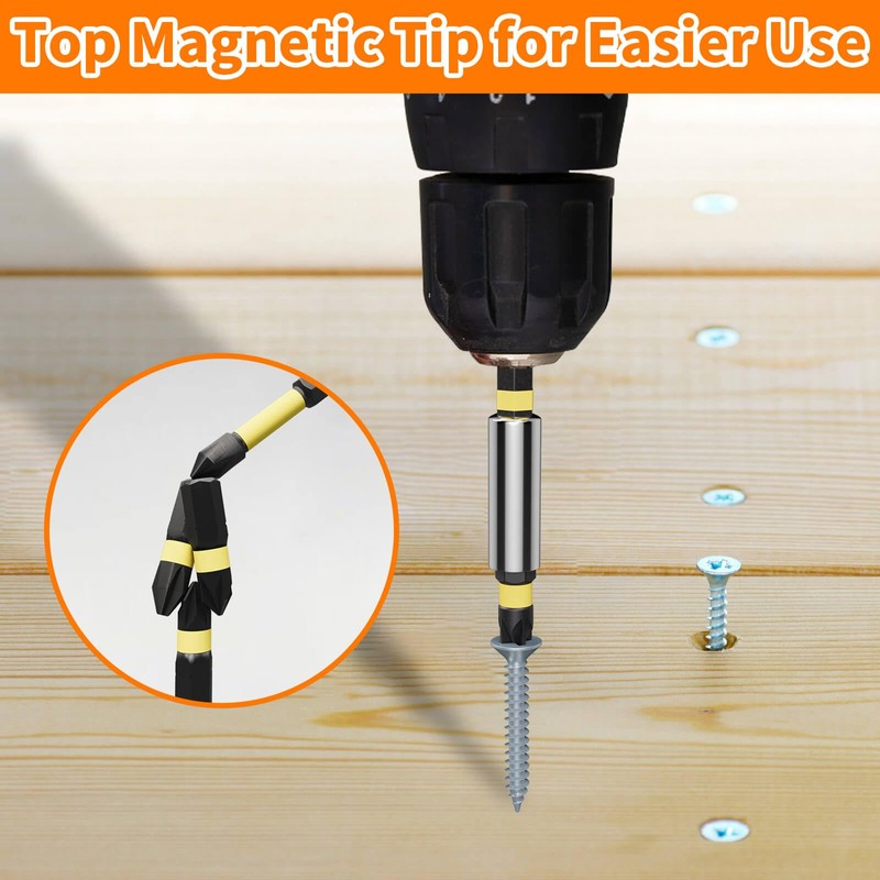 ENERTWIST 72 Pcs Impact Driver Bit Set,Complete S2 Screwdriver Bit