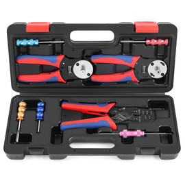 Knoweasy Crimp Tool Kit for Deutsch DT Connectors: Close Barrel and Open Barrel Crimper, Deutsch Removal Extraction Tool, Solid and Stamped Contacts, Weather Pack Terminals - Includes 8PCS