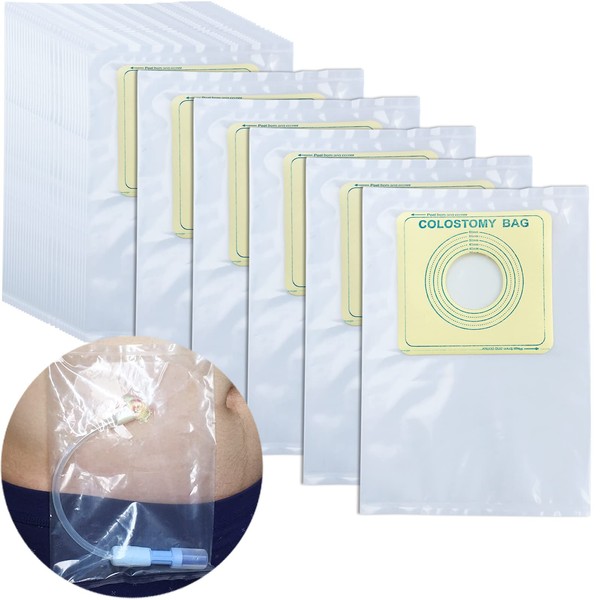 Peritoneal Dialysis Shower Pouch Waterproof Shield PD Port Protector Disposable Cover for Transfer Set Holder Catheter Peg Feeding GTube Bathing Accessories Colostomy Bag(Pack of 50)