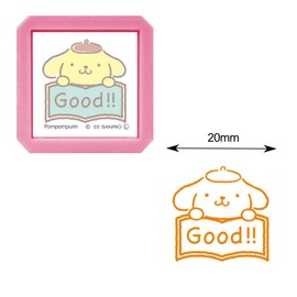 Kao Kodomo Stamp Sanrio Characters Penetrating Stamp SQ Pompompurin/Good/Ink Color Orange 2411-008