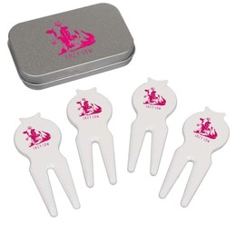 Azeeda 'Lazy Cow' Golf Divot Tool/Repair Fork Gift Set (GO00066713)
