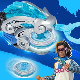 INFINITY NADO Spinning Top for Children Metal Toy Boys, Battle Tops Spinning Top Launcher Toy Boys, Spinning Tops Boys from 5 6 7 8 9 10 11 12 Years, Starter Pack Gold Warrior Phoenix